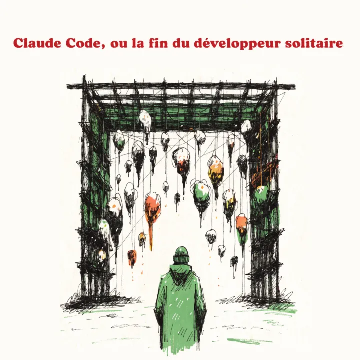 Claude Code, ou la fin du développeur solitaire — illustration éditoriale