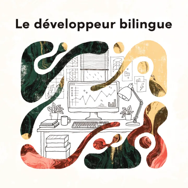 Le développeur bilingue — illustration éditoriale