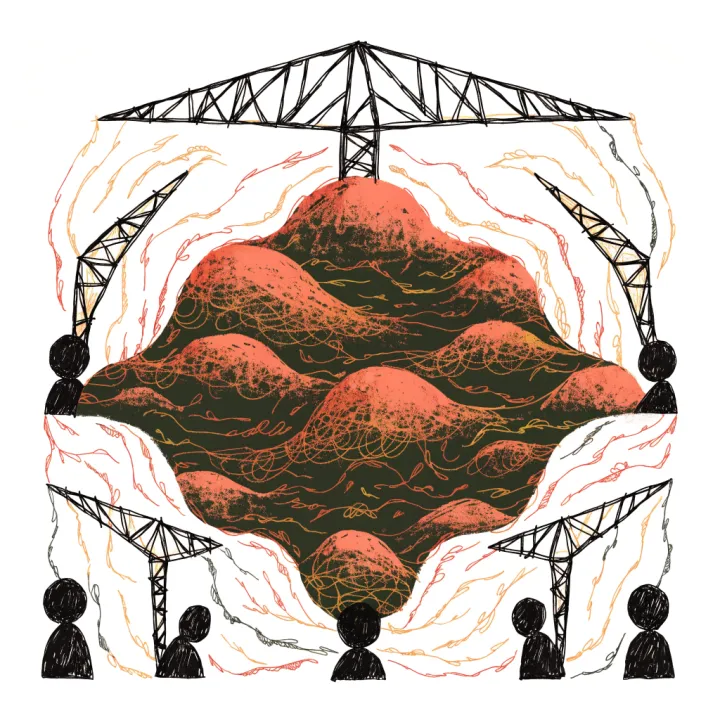 PRinsight et le rêve du chantier infini — illustration éditoriale