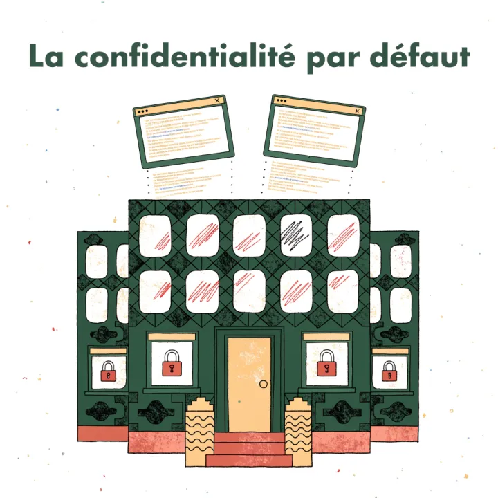 La confidentialité par défaut — illustration éditoriale